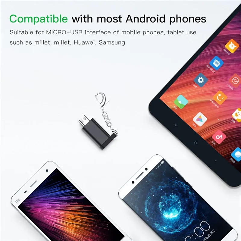USB to Type C Adapter OTG Adapter Type C Adapter USB to Micro USB Adapter Charging Cable Adapter Micro USB Adapter Cable Micro USB male to Type-C female Converter OTG Data Adapter Samsung Xiaomi Huawei