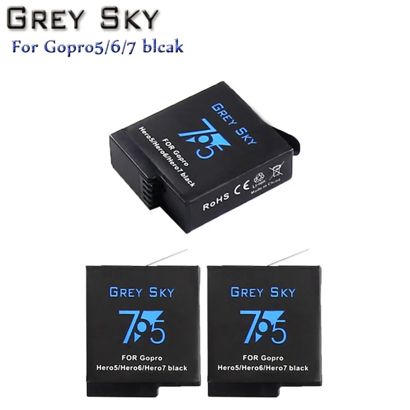 Аккумулятор 1600 мАч для GoPro hero 5 hero 6 hero 7 black Bateria Akku для GoPro hero 5 6 7 hero 5 AHDBT 501 - Цвет: 3 battery