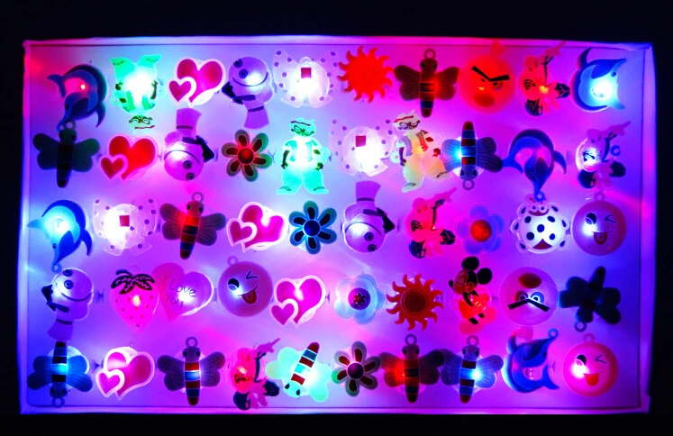 Best Birthday Gift 3600pcs/lot Glowing cartoon finger rings, LED flashing light toy for kids birthday party favors,animal and fr