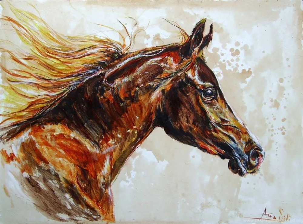 Free Arabian Horse Anna Sidi Yacoub Canvas Painting Poster, Wall Pictures For Living Room Home Decoration Print On Canvas