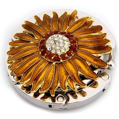 

Wholesale 5*AUAU Round Metal Folding Rhinestone Flower Handbag Bag Purse Table Hook Hanger Holder
