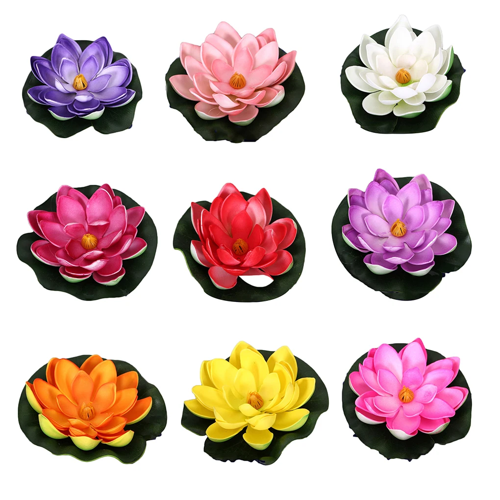 

Water Lily Artificial Flowers PE Fake Flower Real Touch Home Wedding Decorative Simulation Flowers