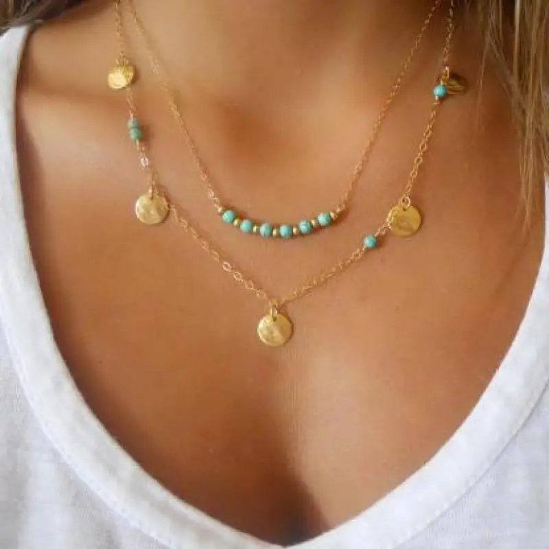 

Simple Silver And Gold Gift Glamor Fashion Pendant Necklace Chain Multi-currency Wholesale Women's Jewelry