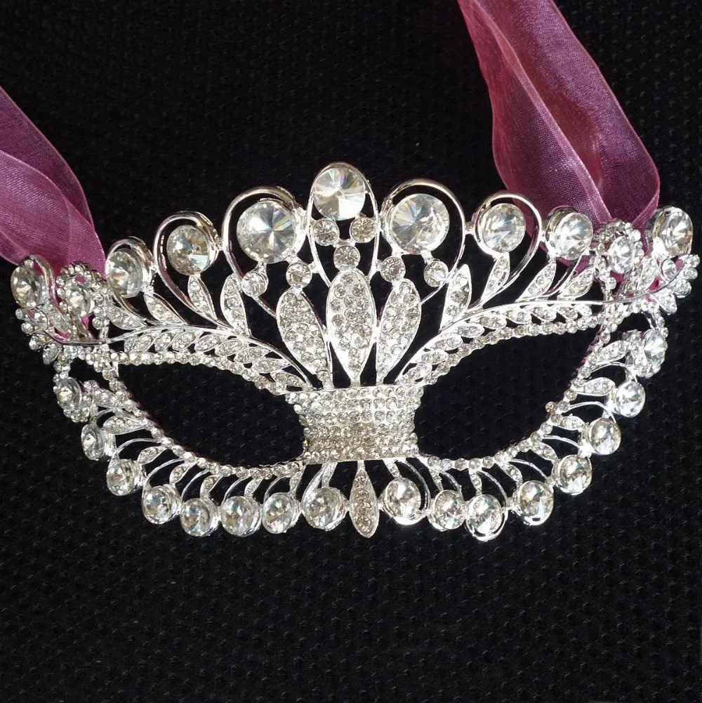 2015 Style Luxury Crown Full Rhinestone Masquerade Ball Women
