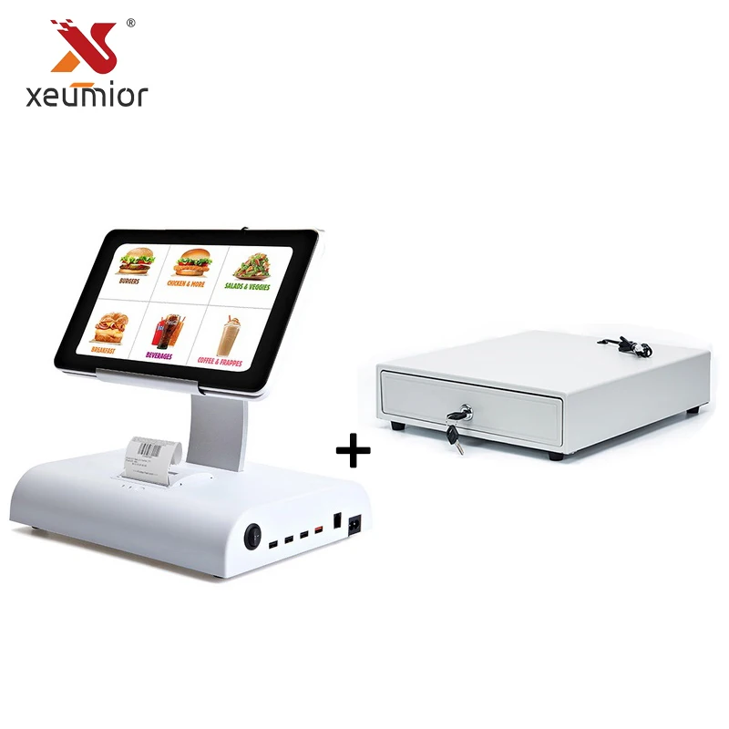 

10" Android Tablet Pos Machine Pos System With Restaurant Software Built In 58mm Thermal Printer + Cash Drawer