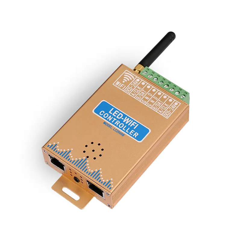 

New Wifi LED Controller Music RGB LED Strip Controller Digital 2048 Pixel SPI LED Screen Controller