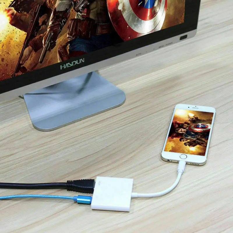 8-контактный цифровой av-адаптер для Lightning-HDMI кабель для Apple IPhone 8 7 iPad HDMI Кабель-адаптер аудио-видео адаптер