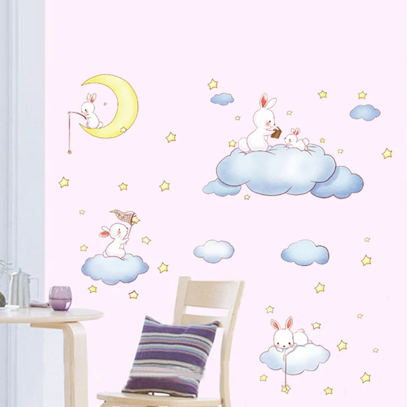 Little Cloud Wall Stickers Wall Decal, DIY Home Decoration Wall Art Decor Wall Decal, DQ1447in