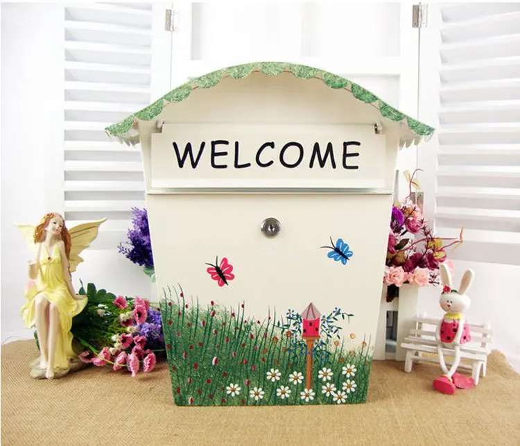 

New Painting Mailbox Iron Caixa De Correio High Qulity Newspaper Fashion Post Box Letter
