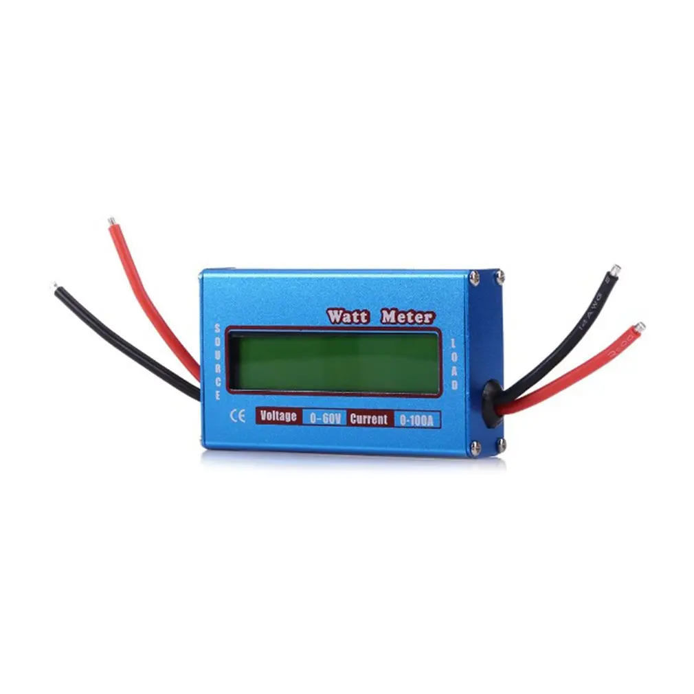 

Mini Portable Watt Meter Digital LCD For DC 60V/100A Balance Voltage RC Battery Power Watt Power Analyzer