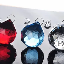 H& D 3 шт. 40 мм цветной Многогранный хрустальный шар призма люстра Хрустальные детали подвесной светильник шар солнцезащитный шар домашний декор