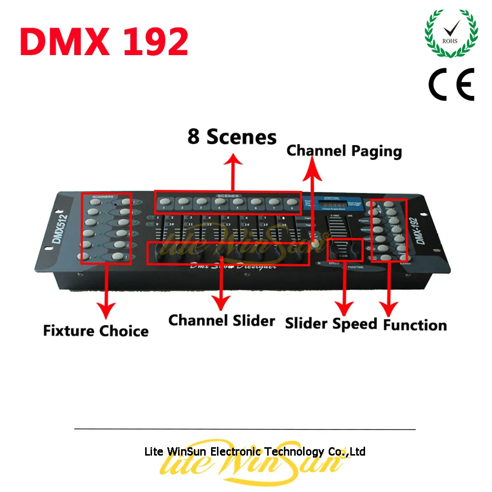 Litewinsune DMX 192 мини консольный 512 Стандер для вечеринок шоу| |