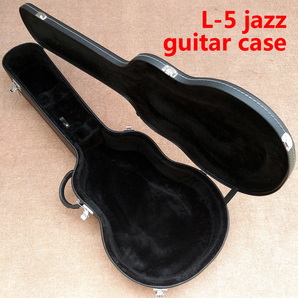 New style high quality custom hollow Jazz electric guitar case, L-5 jazz guitar case, free shipping