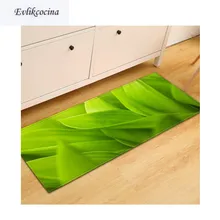 Салонный нескользящий абсорбирующий коврик для ванной с зелеными листьями, коврик для гостиной, спальни