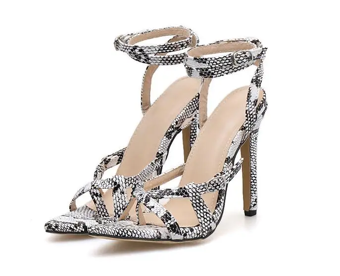 

zapatos de mujer shoes woman high heels sandals women sapato feminino sandalias ayakkabi 2019 summer sandalia snake print moda