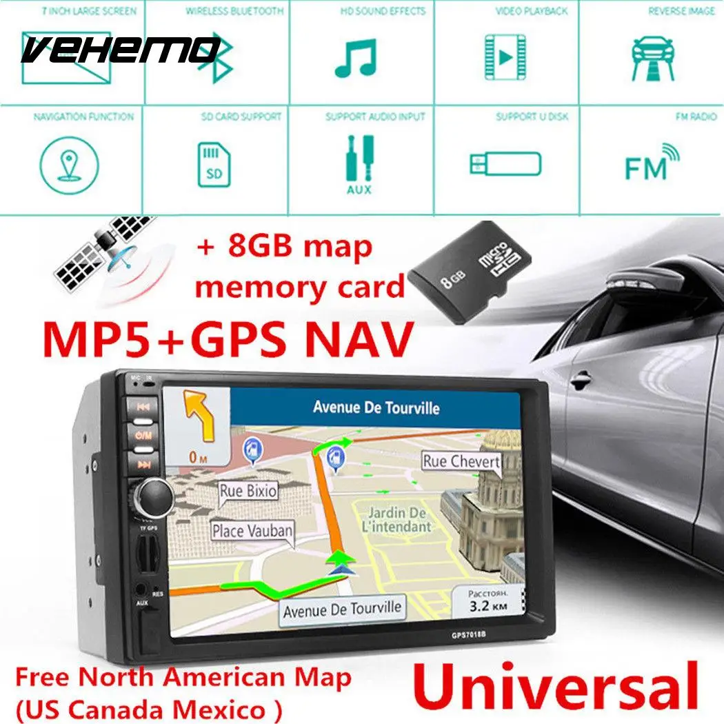 

Vehemo FM/USB/AUX 7inch Auto MP5 Player MP5 Player Automobile Car MP5 Player Automotive Rear View Smart Car Stereo