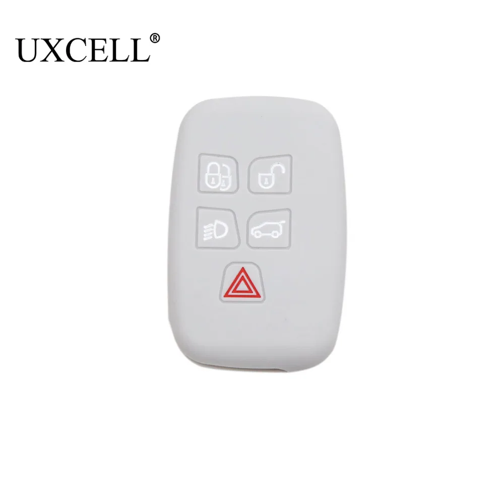 

UXCELL 5 Button Gray Car Silicone Remote Key Cover Case Fob Protector for Landrover Range Rover/Evoque/Discovery Sport