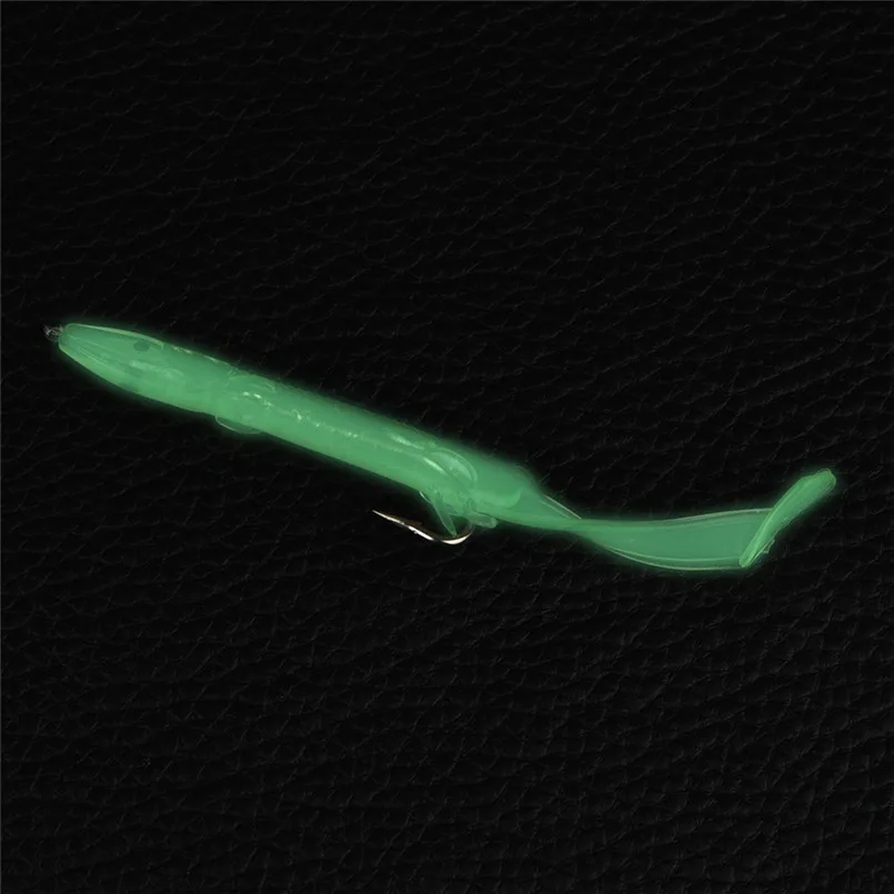 5pcs Luminous Fishing Lures Soft Baits Tiddler Bait With Fish Hook Crankbait Fishing Accessories pescaria isca #4S11 (5)