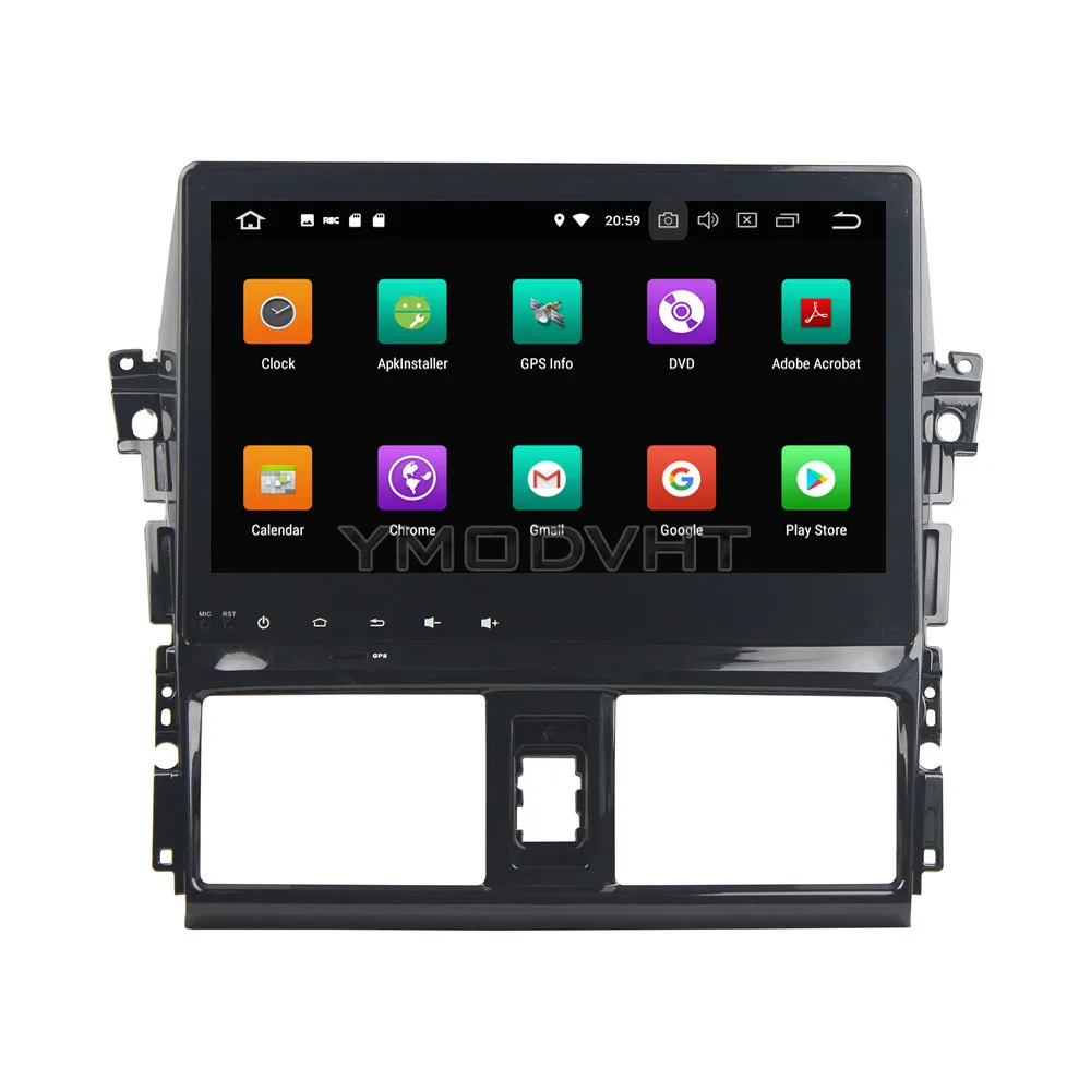 Excellent YMODVHT 10.1inch Android 8.0 Octa Core PX5 4GB RAM 32GB ROM Car DVD Player Radio Stereo GPS for Toyota Vios/Yaris 2013 2014 2015 3