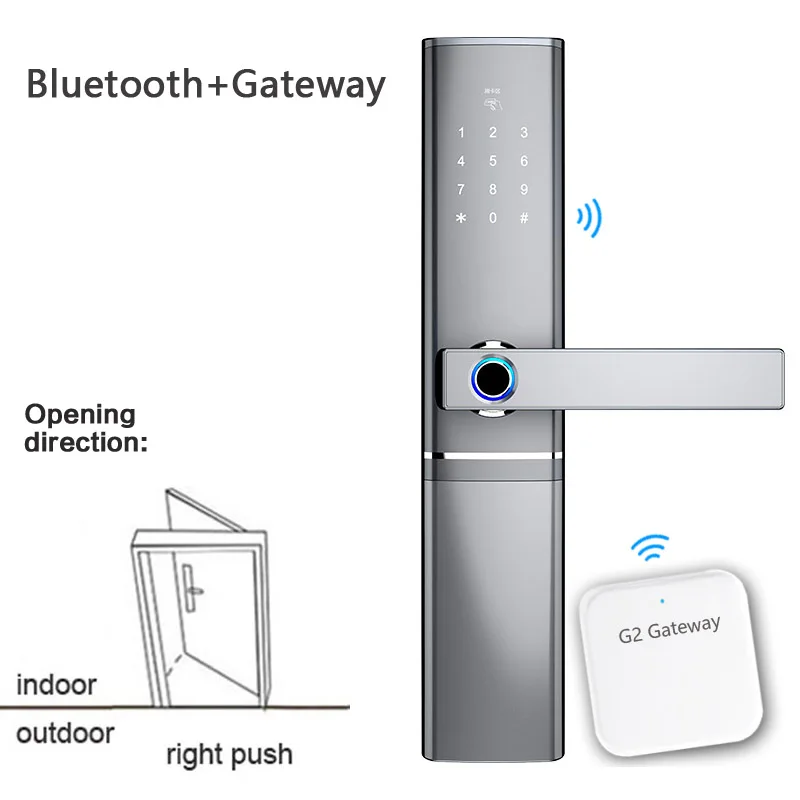 Приложение Bluetooth Wifi шлюз дверной замок отпечаток пальца умный замок Пароль IC карты замки противоугонные внутренние электронные замки D8 - Цвет: bluetooth gateway