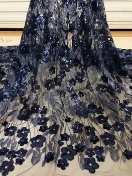 

Nigerian french net Lace CiCi-1.1602 Embroidered Cord Lace Fabric with full beads for bridal dress