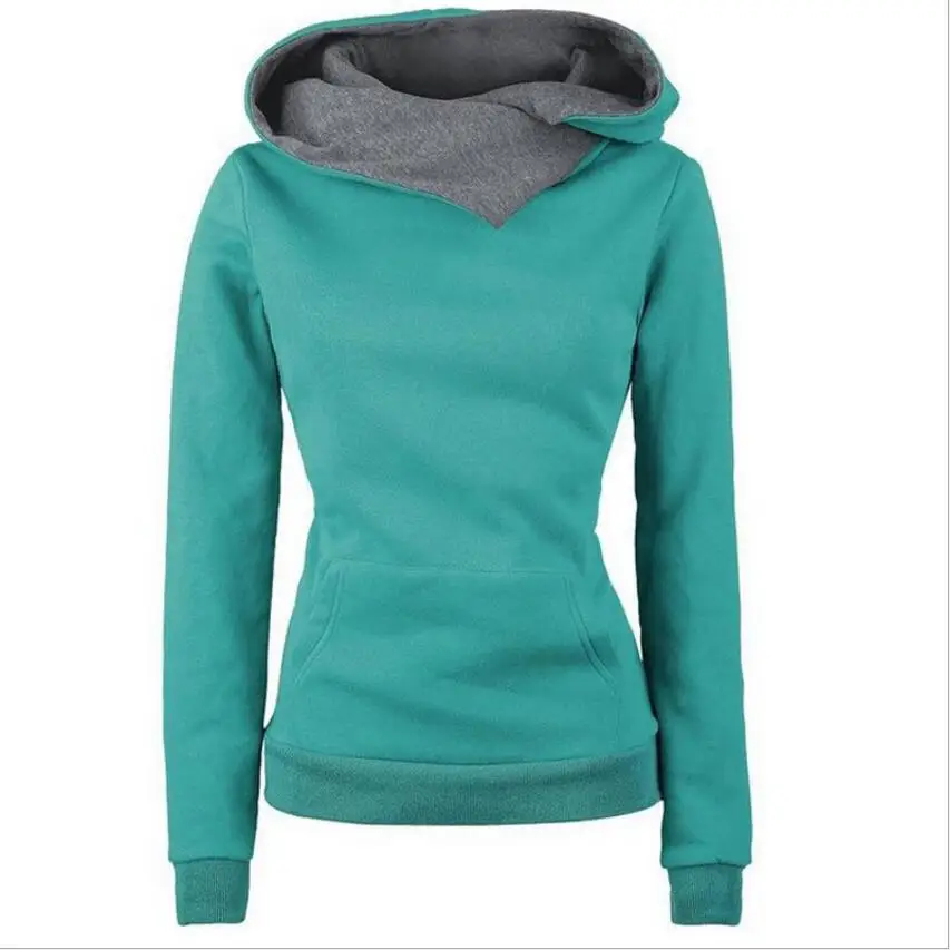 

2017 Women Hoodies Sweatshirt Casual Hooded Long Sleeve Casual Solid Hoodie For Women Sudaderas Mujer Autumn New