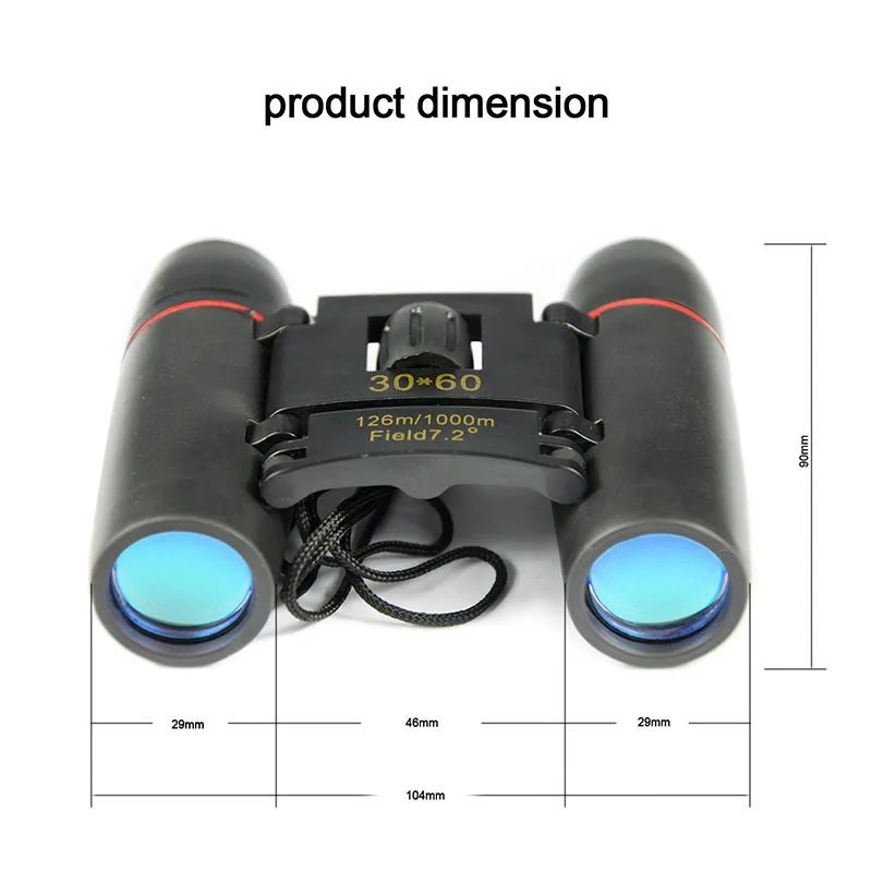 30X60 бинокль высокой мощности HD синяя пленка телескоп Открытый Туризм Открытый Зрительная труба наблюдение за птицами удовольствие для детей