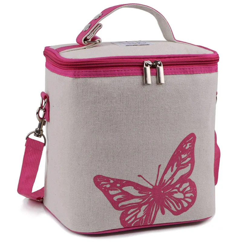 

Insulated Lunch Cooler Thermal Lunchbox Bag Reusable Tote Bag Picnic Bag with Detachable Shoulder Strap for Girl Lady Kids