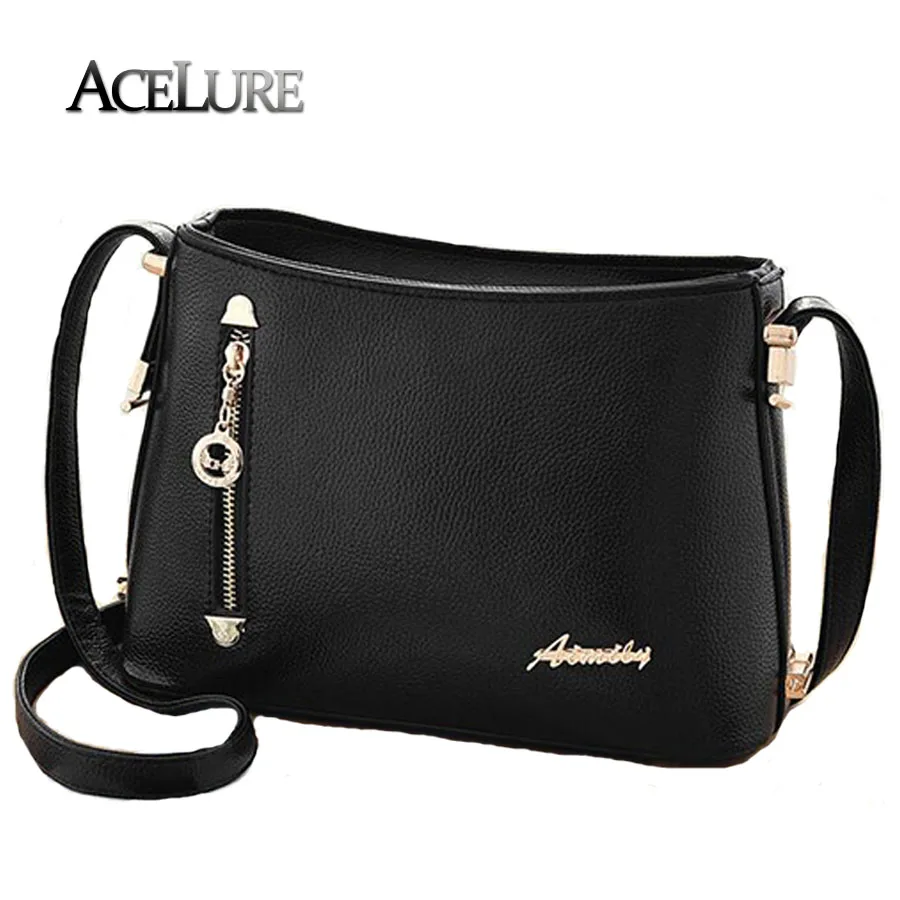

ACELURE Women Pu Leather Messenger Bags Simple Single Shoulder Bags For Ladies, Female Casual Burgundy Crossbody Bags ACE8400