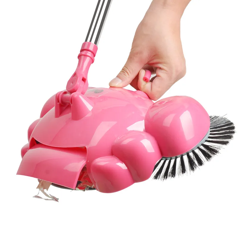 Cena Zamiatarka ze stali nierdzewnej typu Push ręcznie Push magiczna miotła uchwyt do odkurzacza domowego czyszczenia ręcznego zamiatarka