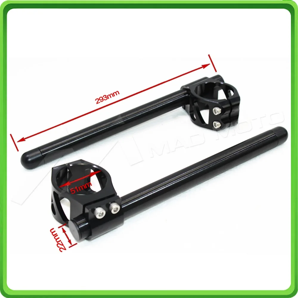 

51MM Black Motorcycle Fork Clip-ons and handlebar tubes For APRILIA RSV4 Factory / APRC / RF 2009 - 2016 Clip-on handle bars