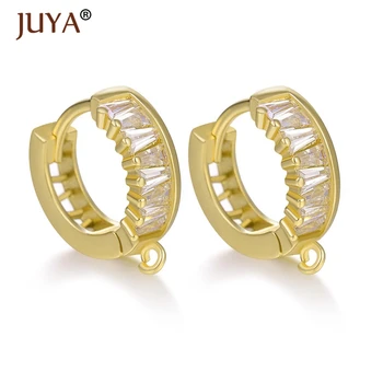 

DIY Earring Findings Earrings Clasps Hooks Fittings Handmade Jewelry Making Accessories Luxury Zircon Hook Earwire Jewelry