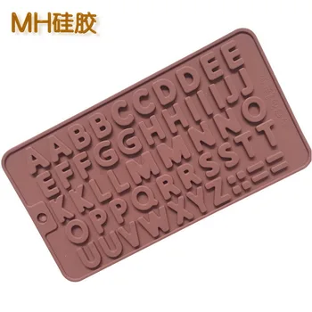 

DHL 500pcs 26 Alphabet Heart Silicone Chocolate Mold DIY Fondant Cake Decor Jelly Mould Kitchen Baking Tool