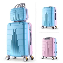 Багажная сумка на колесиках, женский маленький свежий чемодан, Корейская версия, багажные комплекты с сумочкой, Женская дорожная сумка 20, 24 дюйма с колесиками