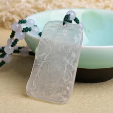 Подлинный кулон из натурального прозрачного камня халцедон Guan men Guan Fuxin ожерелье из агата боевой Бог богатства передача богатства