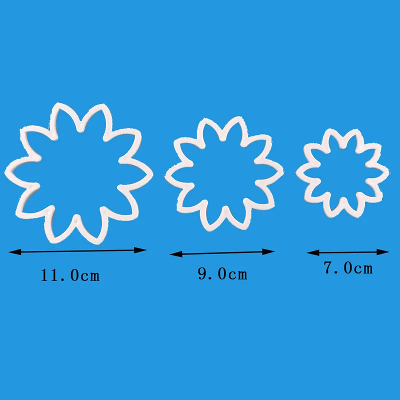 Выпечка 3 шт. пятиконечная звезда цветок лист плунжера резак помадка Декор Сахар ремесло плесень печенья DIY украшения торта инструменты - Цвет: 18