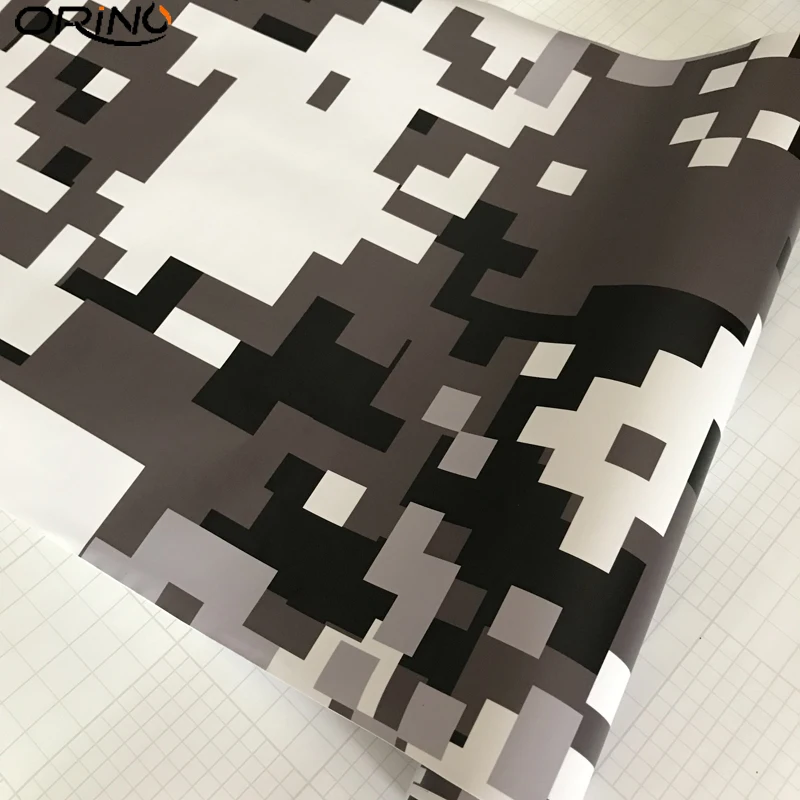 Black Grey White Digital Vinyl Film Sticker-3