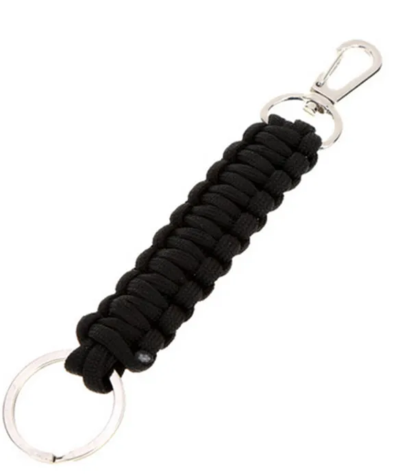 200 pcs Woven Paracord Lanyard Keychain 7 Strand Parachute Cord Lanyard Carabiner Hook 140kg