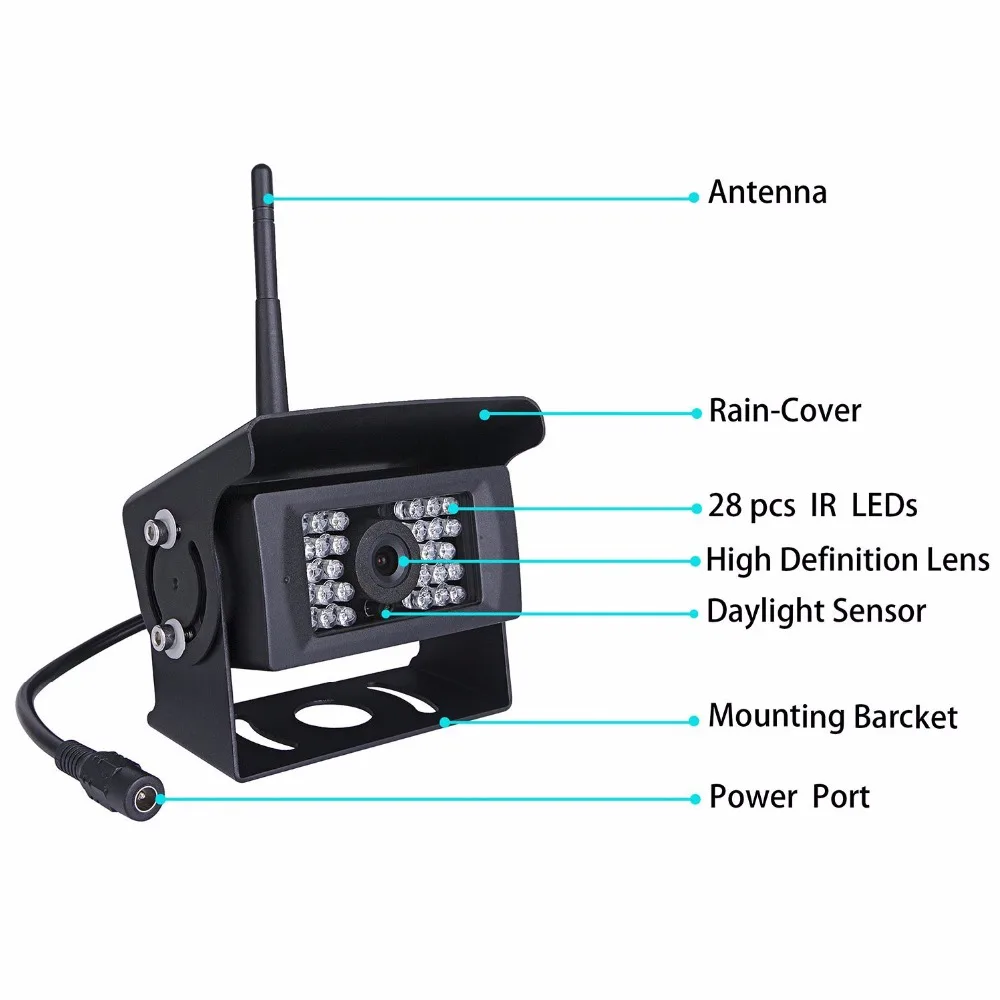 DC 12V 24V Wi Fi Беспроводной обратный резервный Камера для грузовика RV Кемпер трейлер