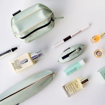 

1 pc Korean Style Solid Cosmetic Bag Women Bow Tie Makeup Bag Waterproof Travel Neceser Wash Bag Case Dropshipping