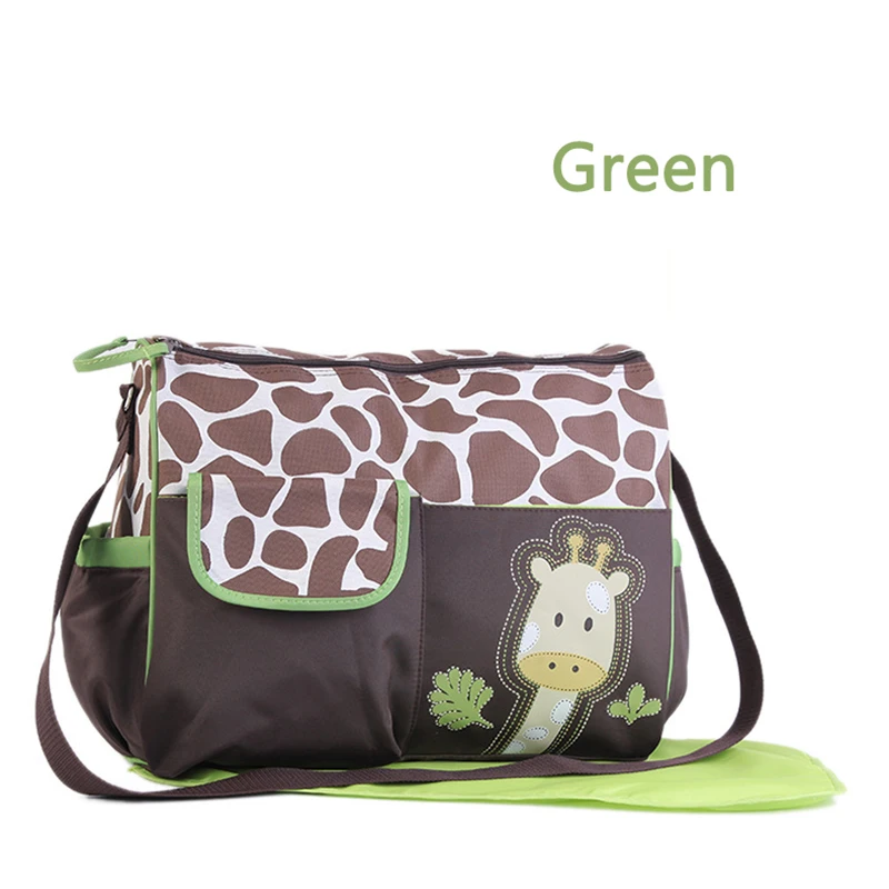 Новинка, модные подгузники для мам и мам, нейлоновая Большая вместительная сумка для мам, кормящих мам, забота о ребенке - Цвет: Зеленый