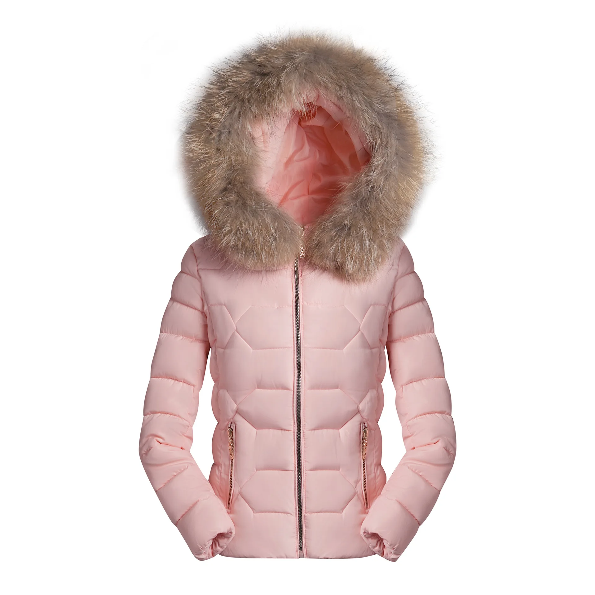 Зимние теплые парки из искусственного меха с капюшоном и хлопковой подкладкой, женская модная однотонная Повседневная приталенная короткая куртка с геометрическим узором