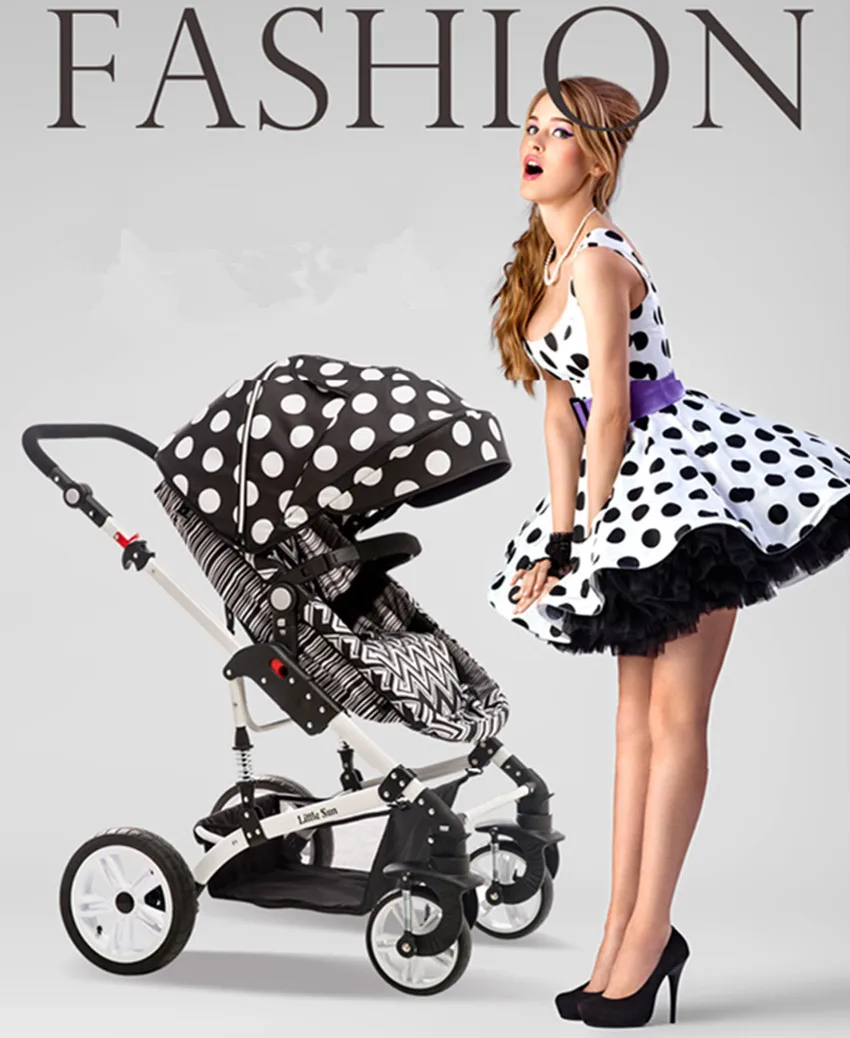 polka dot stroller