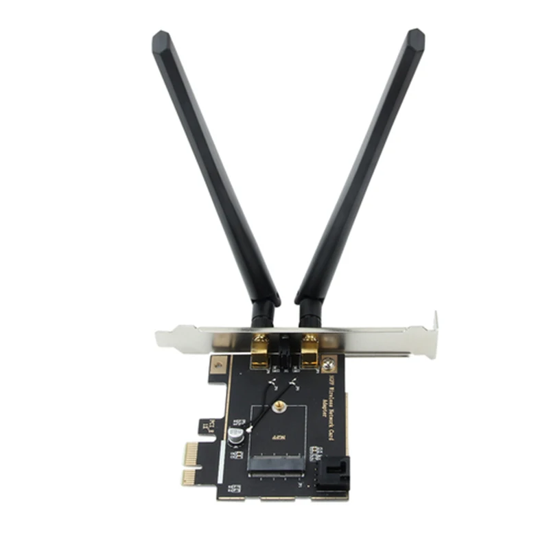 M.2 для PCI Express 1X беспроводной адаптер конвертер с 2x антенной NGFF M.2 WiFi Bluetooth карта для Intel 9260 8265 8260