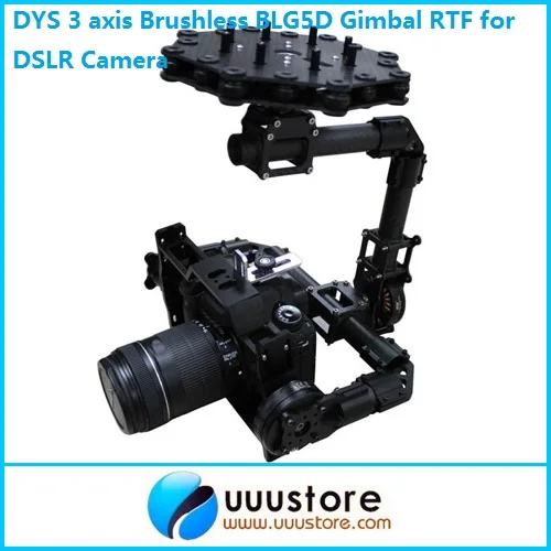 

DYS 3 axis Brushless BLG5D Aerial PTZ Gimbal w/3 Motor and Controller RTF for DSLR Camera