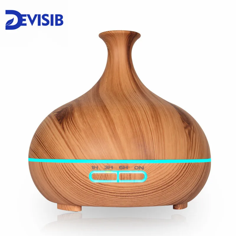 

DEVISIB Essential Oil Diffuser 300mL Aromatherapy Ultrasonic Aroma Cool Mist Humidifier with 7 Color LED Lights Changing