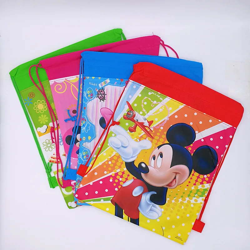 1pc-Cute-Minne-Mickey-Cartoon-non-woven-fabrics-drawstring-backpack-Girl-Boy-Kids-event-Birthday-Party