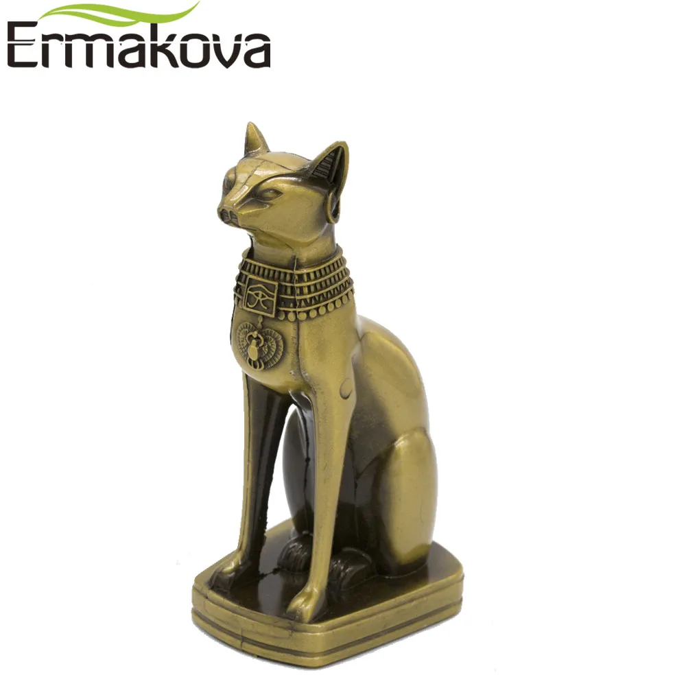 Ermakova Metal Bastet Statue Egyptien Chat Dieu Figurine Chat Dans L Egypte Ancienne Sculpture En Metal Maison Bureau Bureau Decoration Cadeau Aliexpress