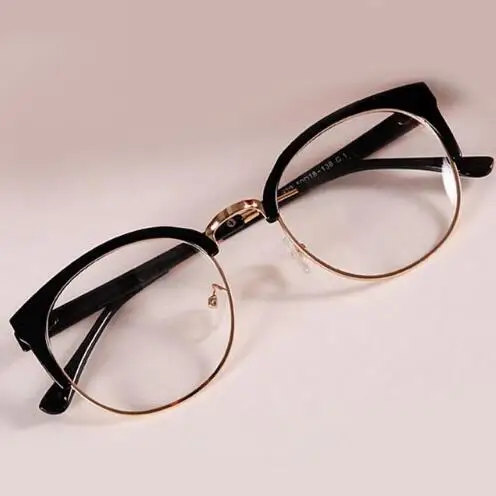 

Fashion Clear Glasses Frame for Women Vintage Clear frame Round Eye Glasses Female Plastic Transparent Optical Glasses Frames