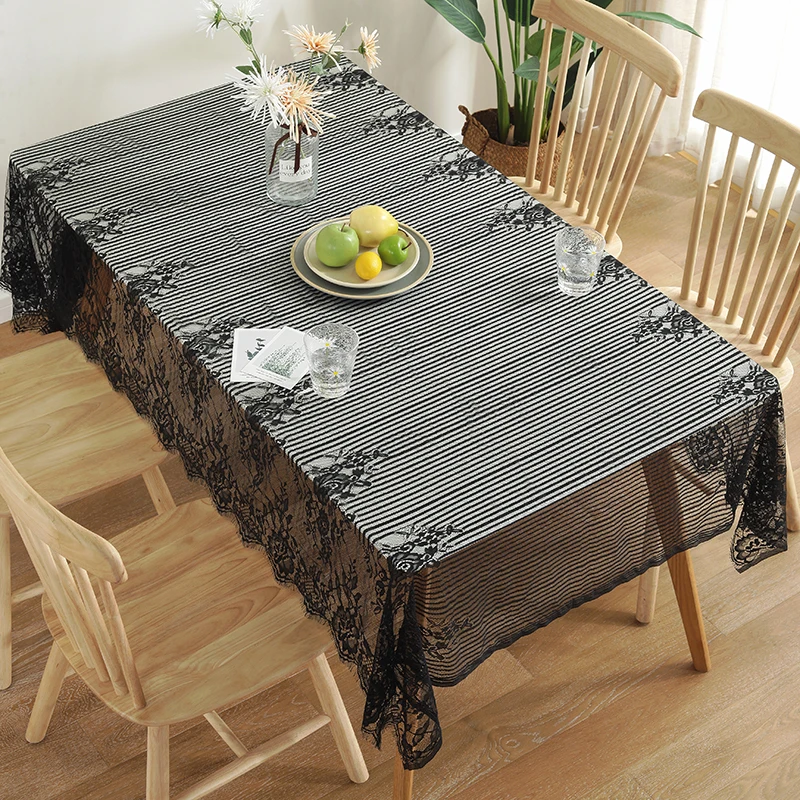 

New Lace Tablecloth Decortive Table Cloth Rectangular Tablecloth Wedding Party Banquet Table Cover Home Dining Table Cloth Decor